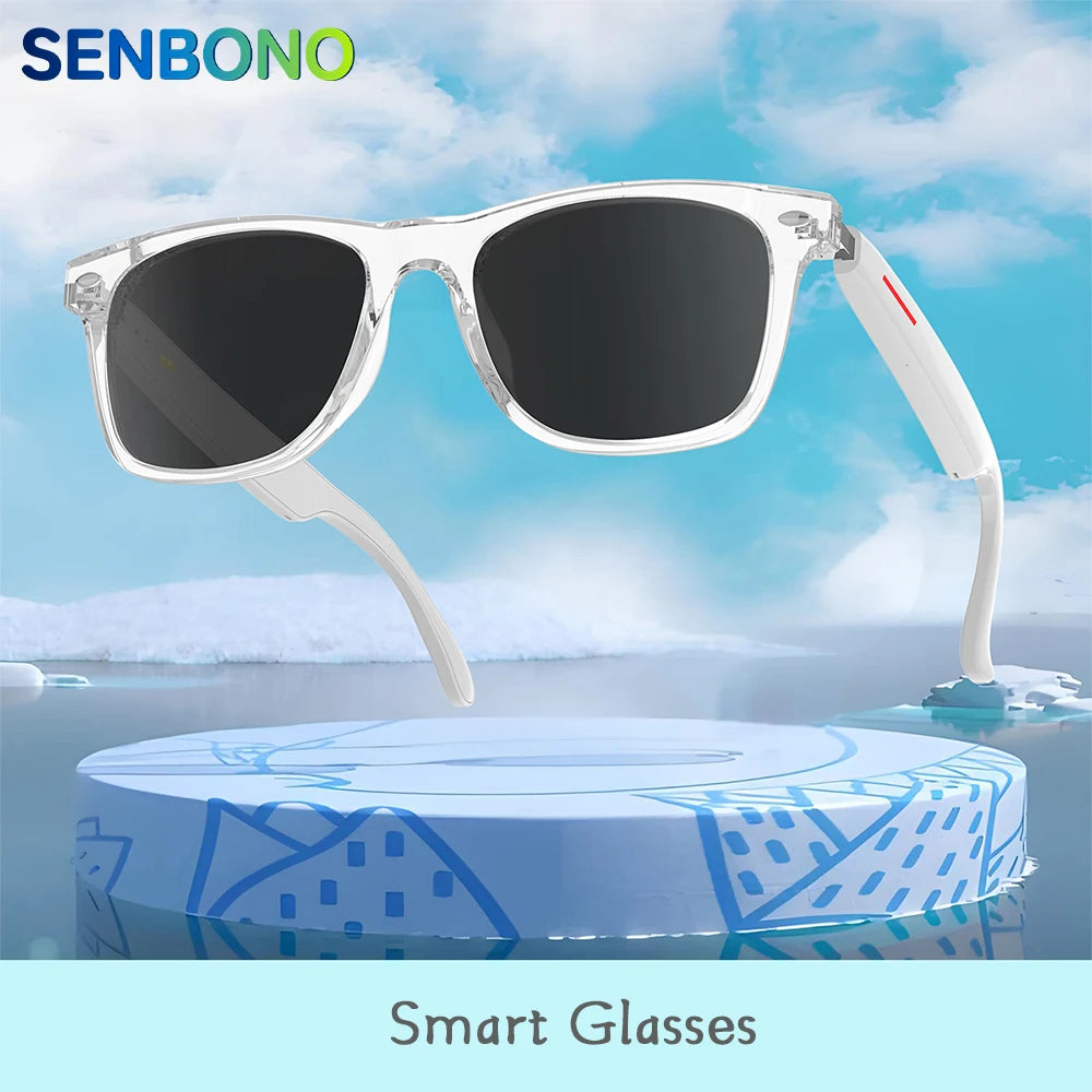 SENBONO Smart Bluetooth Glasses – Music & Call, Anti-Blue Light