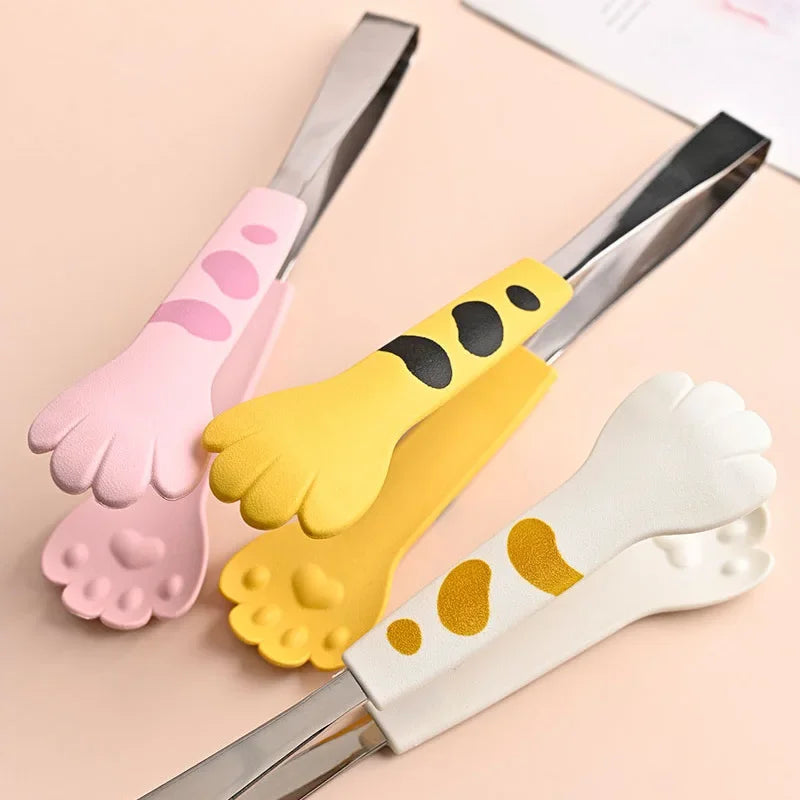 Japanese Cat Paw Tongs – Cute Stainless Steel Kitchen Clip
