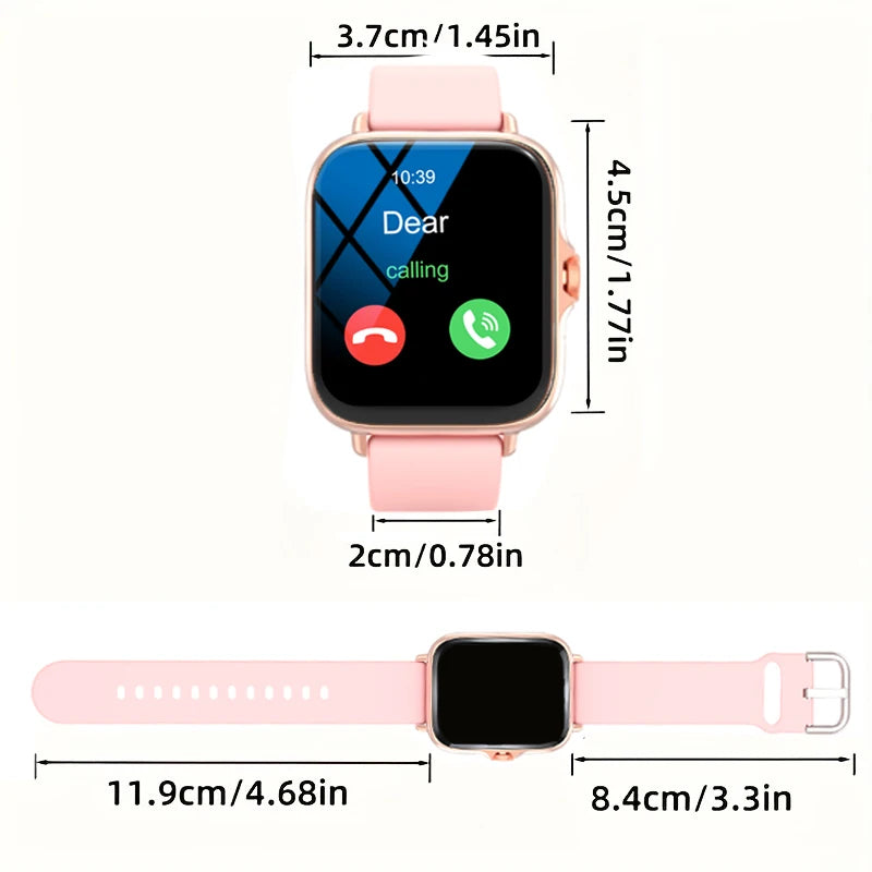 Smartwatch with Full Touch Screen – Call & Message Reminder