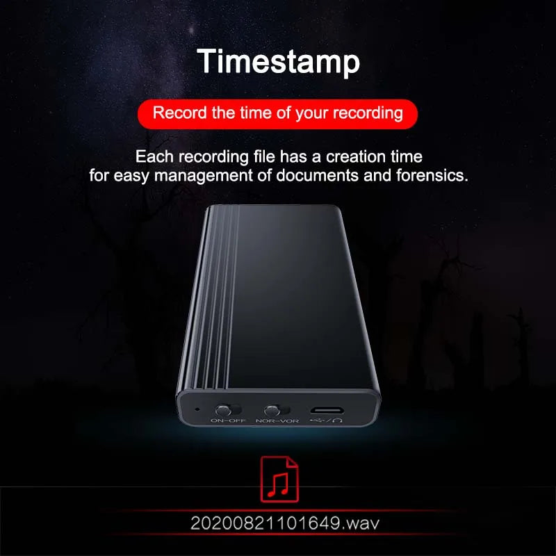 2500mAh Magnetic Voice Activated Recorder