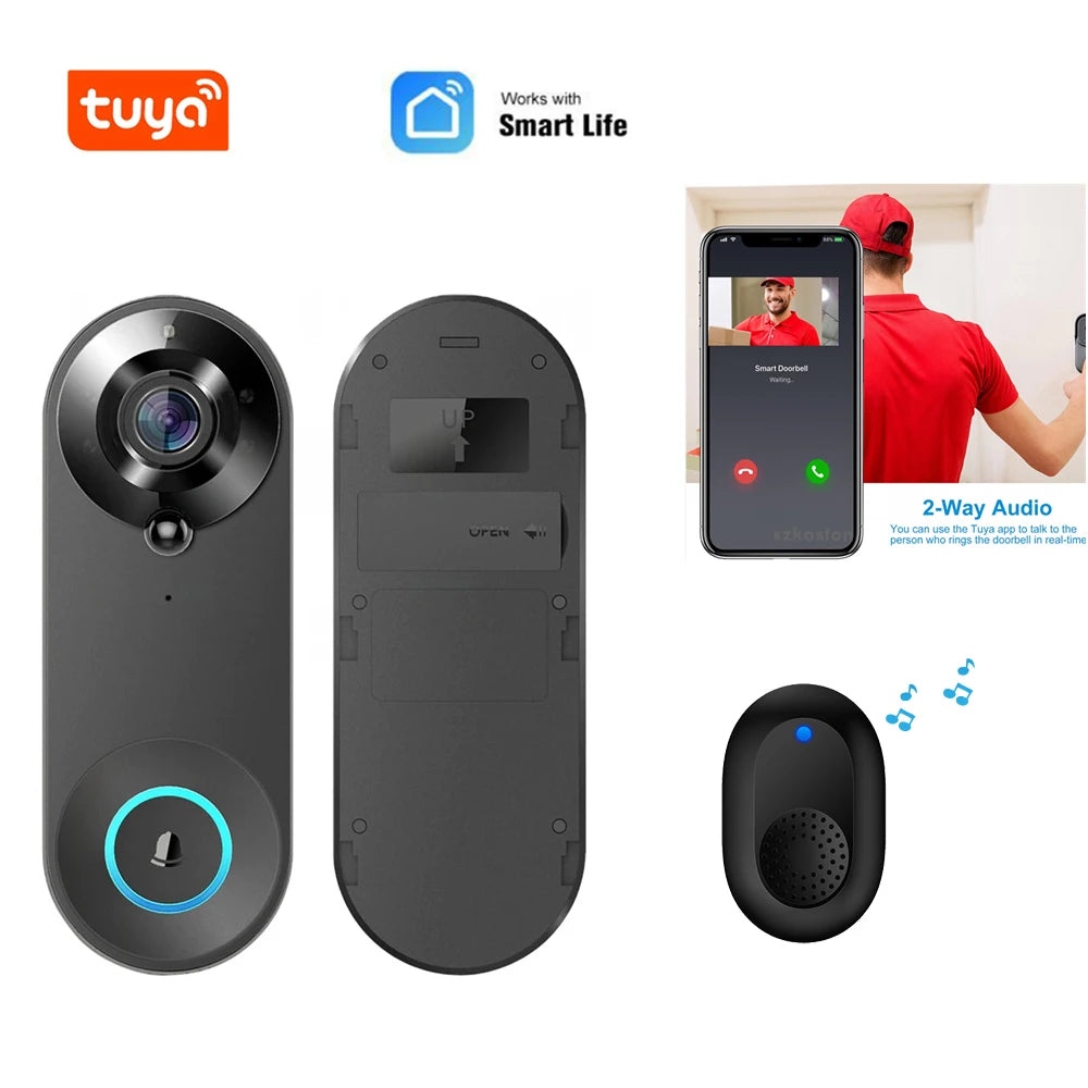1080P Smart WiFi Video Doorbell – Tuya Compatible