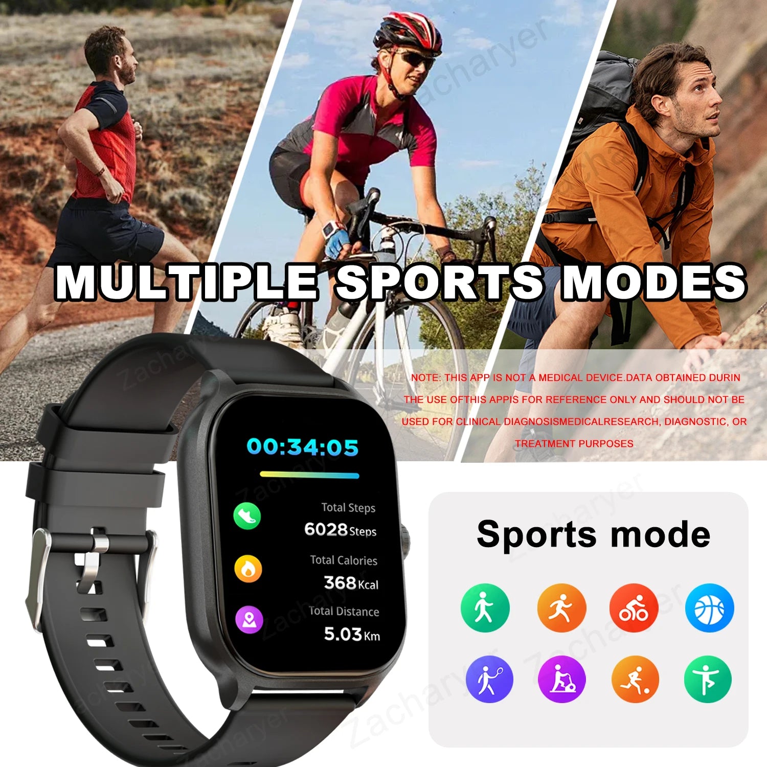 Smartwatch with Wireless Calling – Multi-Sport & SMS Reminder
