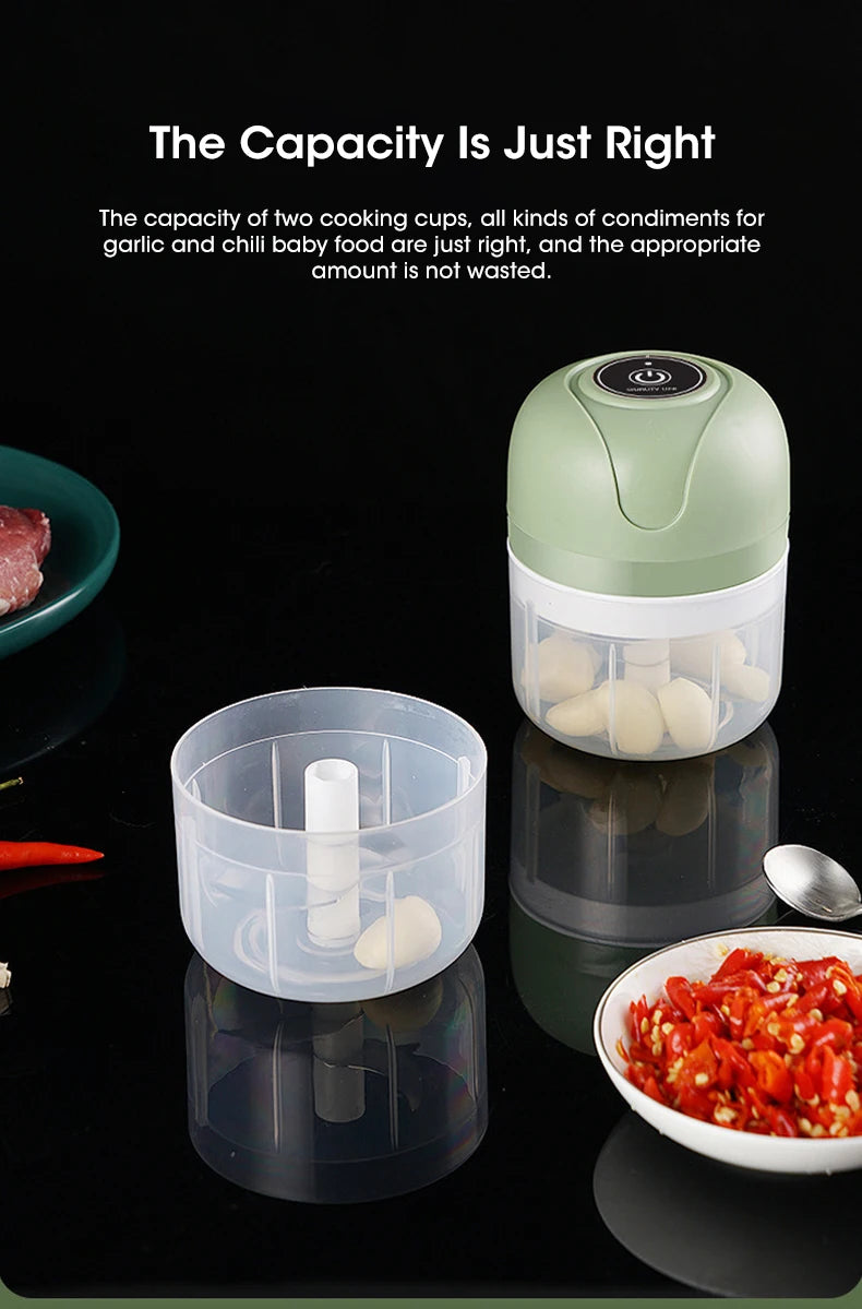 Electric Garlic Masher – Mini USB Chopper & Grinder