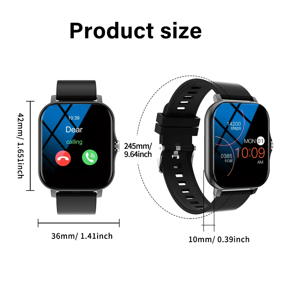 Smartwatch with Bluetooth Call – Music & Fitness Tracker