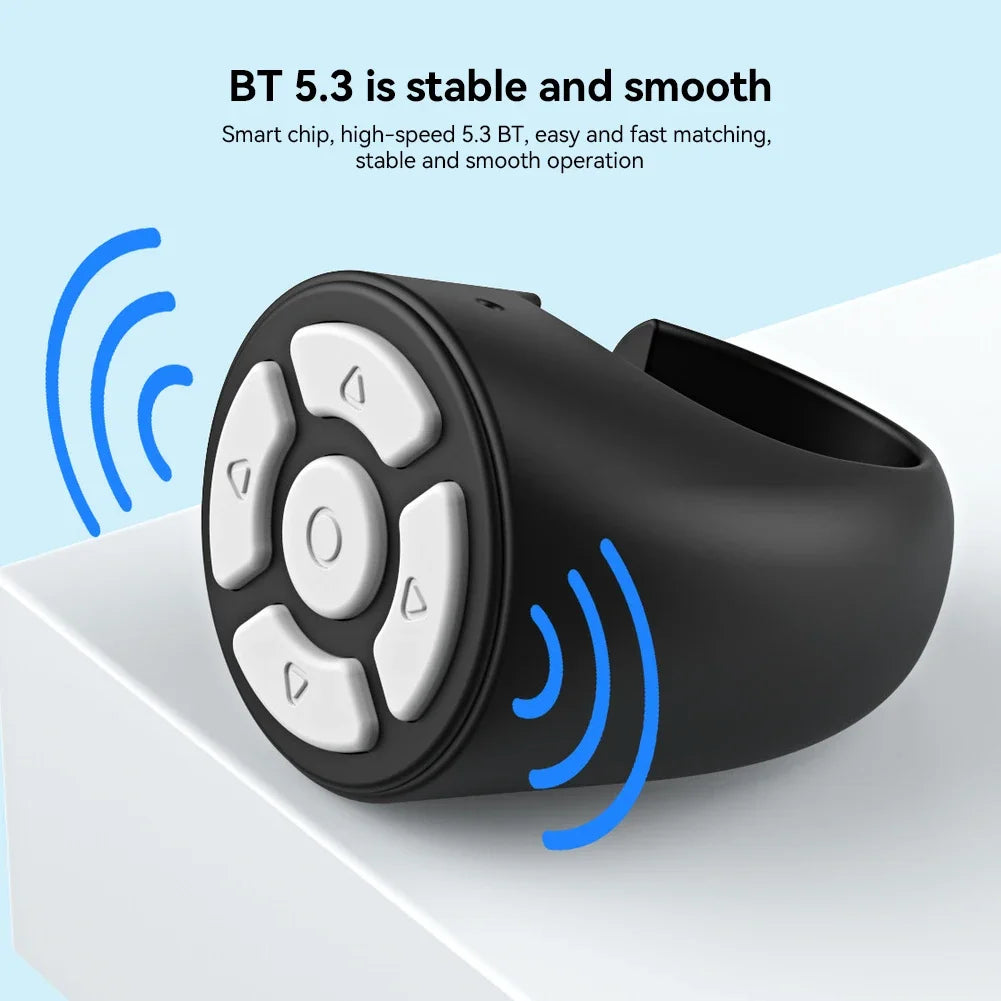 Bluetooth Scrolling Ring Remote – Wireless Page Turner & Shutter Controller