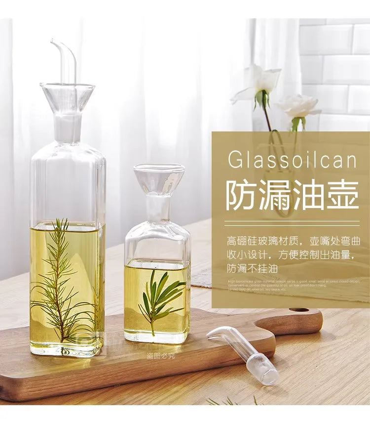 2025 High Borosilicate Glass Oil & Vinegar Leak-proof Bottle