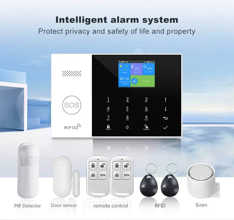 PGST Tuya Smart WiFi GSM Home Alarm System