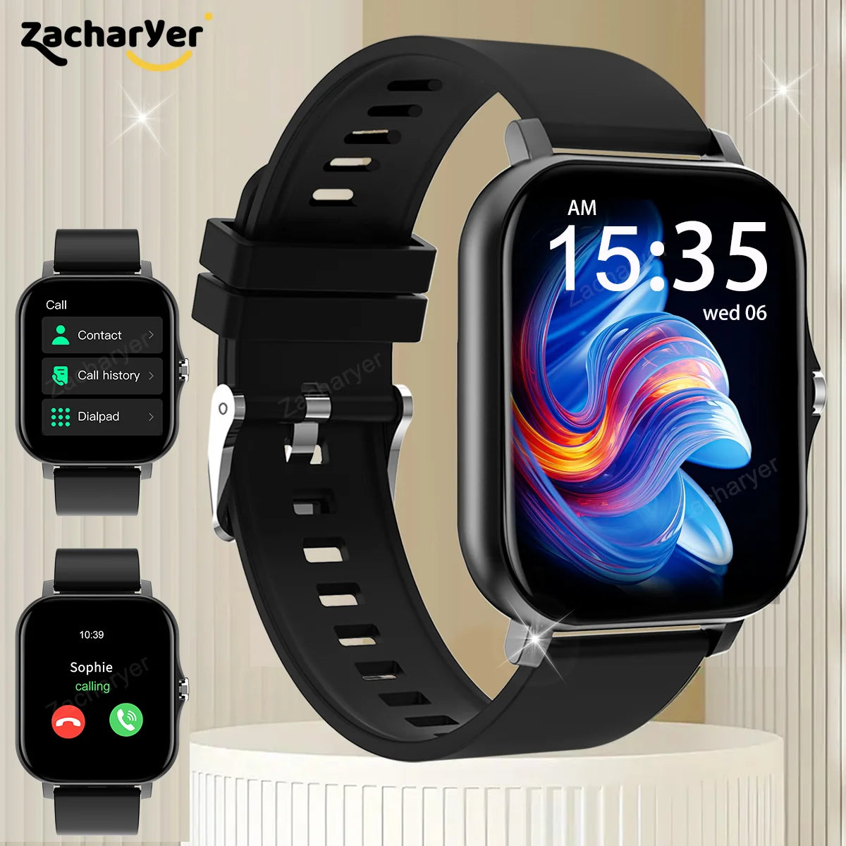 Smartwatch with Bluetooth Call – Music & Fitness Tracker