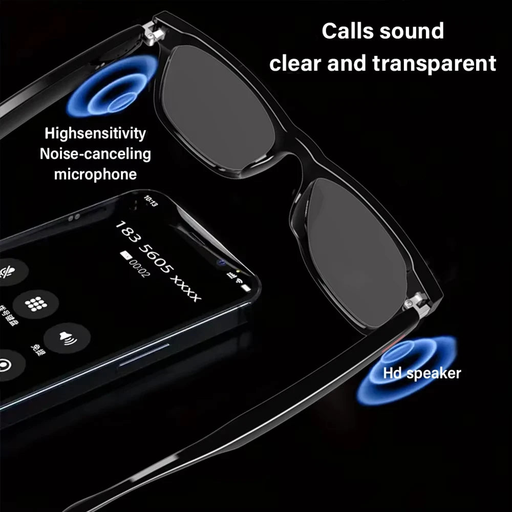 SENBONO Smart Bluetooth Glasses – Music & Call, Anti-Blue Light