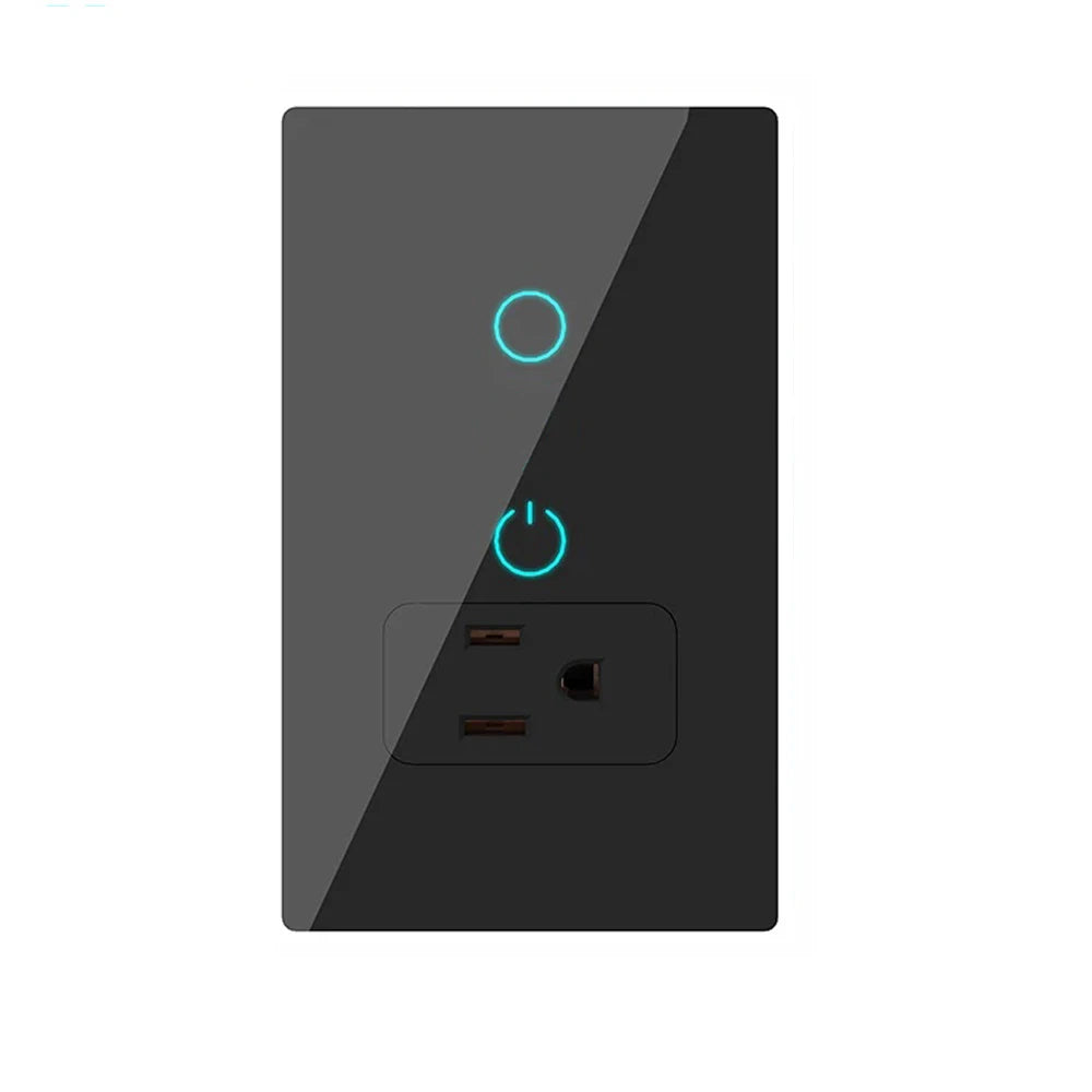 Melery Smart WiFi Wall Socket – Tuya Glass Touch Outlet