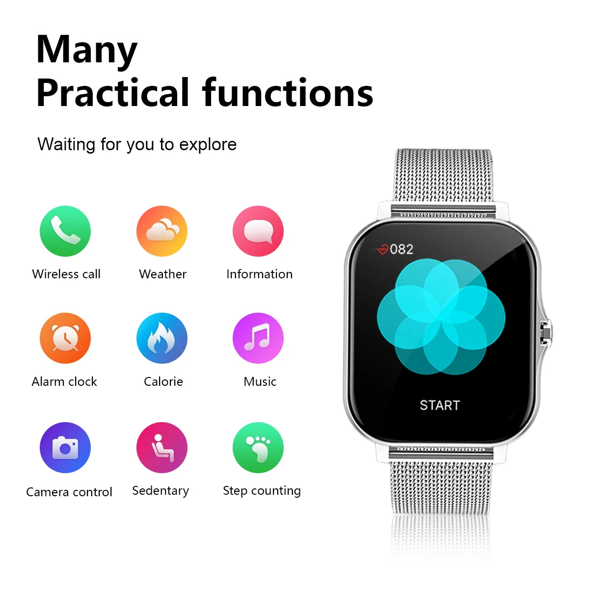 Smartwatch with Calling & Fitness Tracking – iPhone/Android Compatible