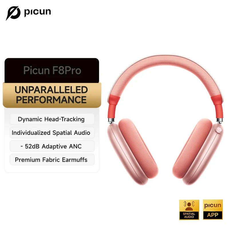 Picun F8 Pro ANC Wireless Headphones – 3D Audio & HD Mic