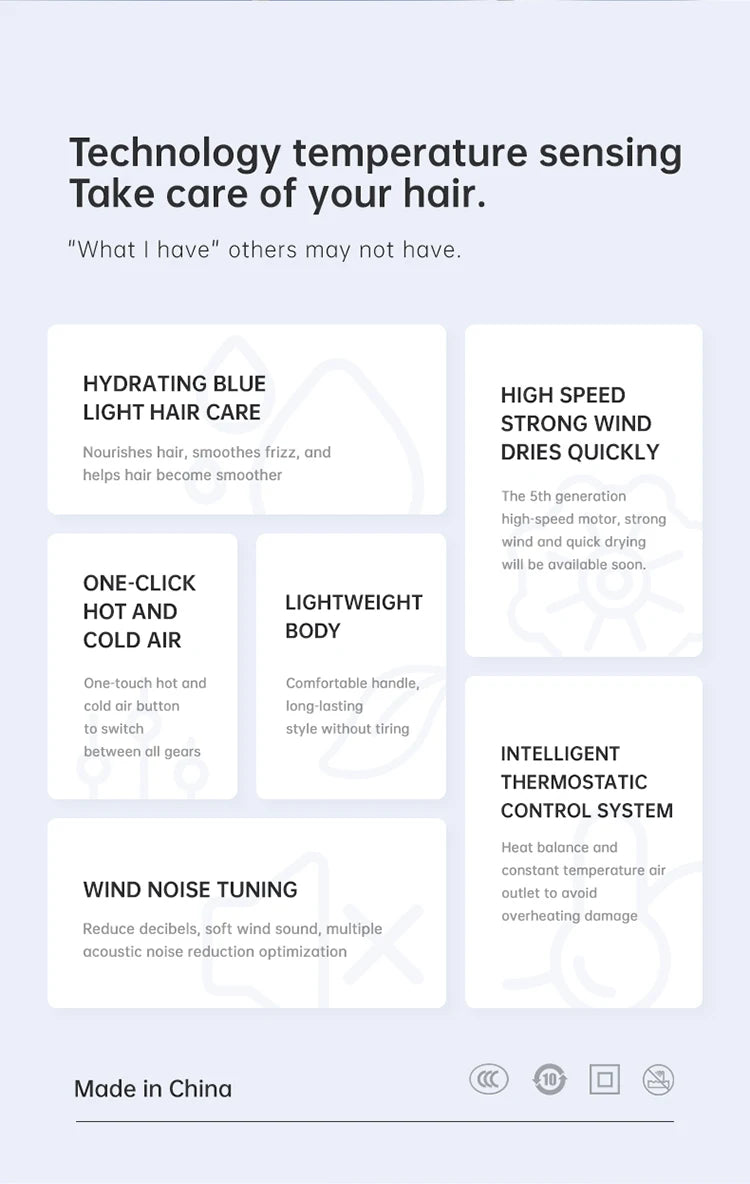 Latest High-Speed Blue Light Ion Hair Dryer