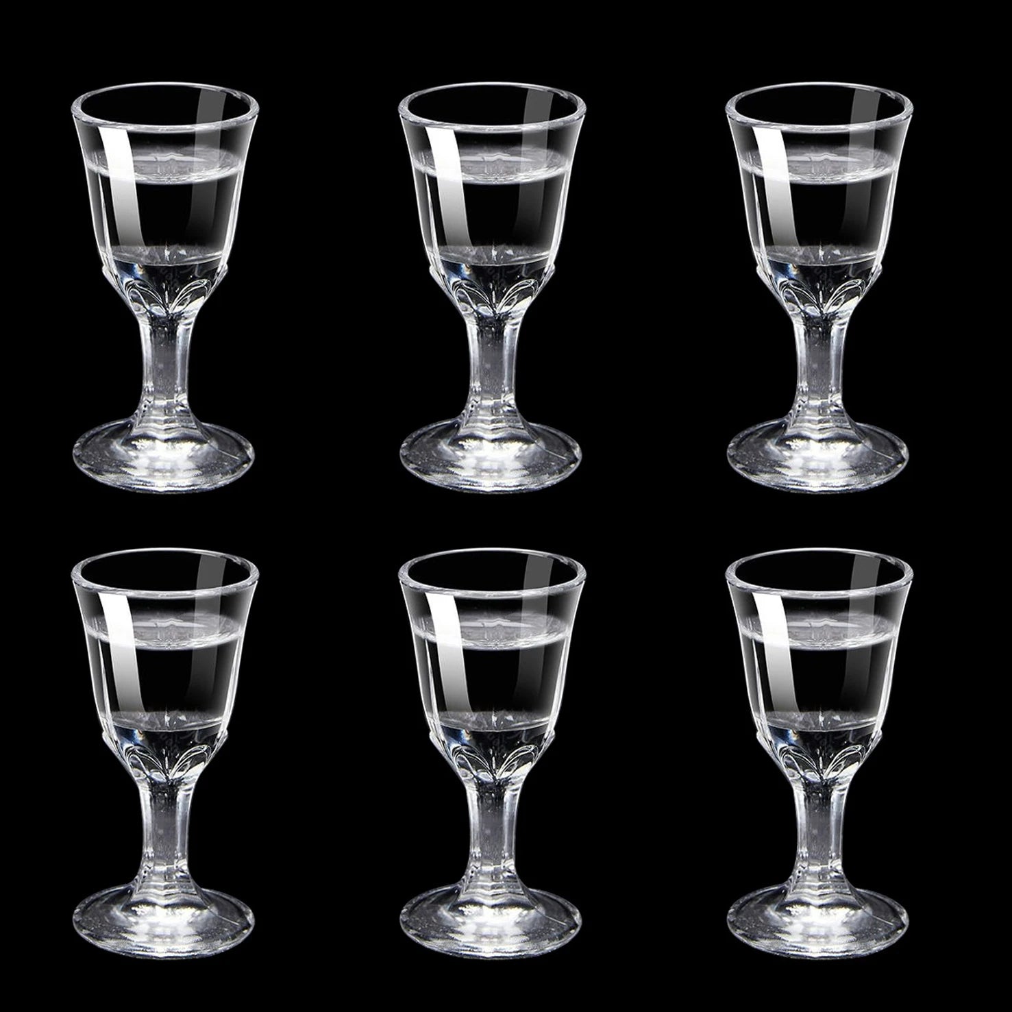 10ml Mini Shot Glasses – Set of 6 Clear Sake & Spirit Cups