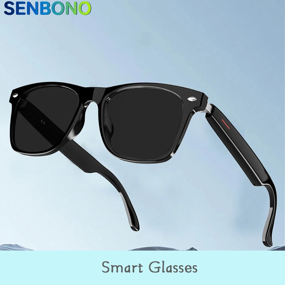 SENBONO Smart Bluetooth Glasses – Music & Call, Anti-Blue Light