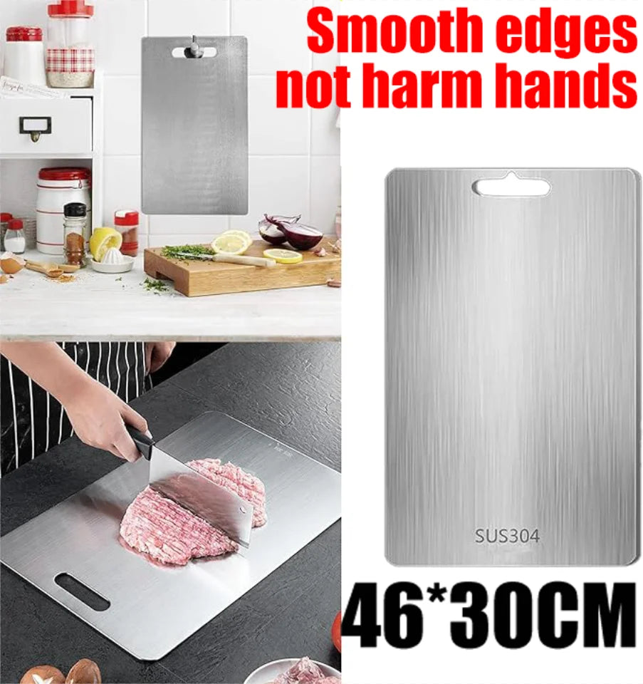 Titanium 304 Stainless Steel Double-Sided Cutting Board