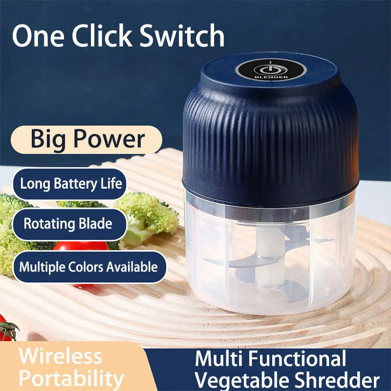 250ml Mini Wireless Electric Garlic Chopper