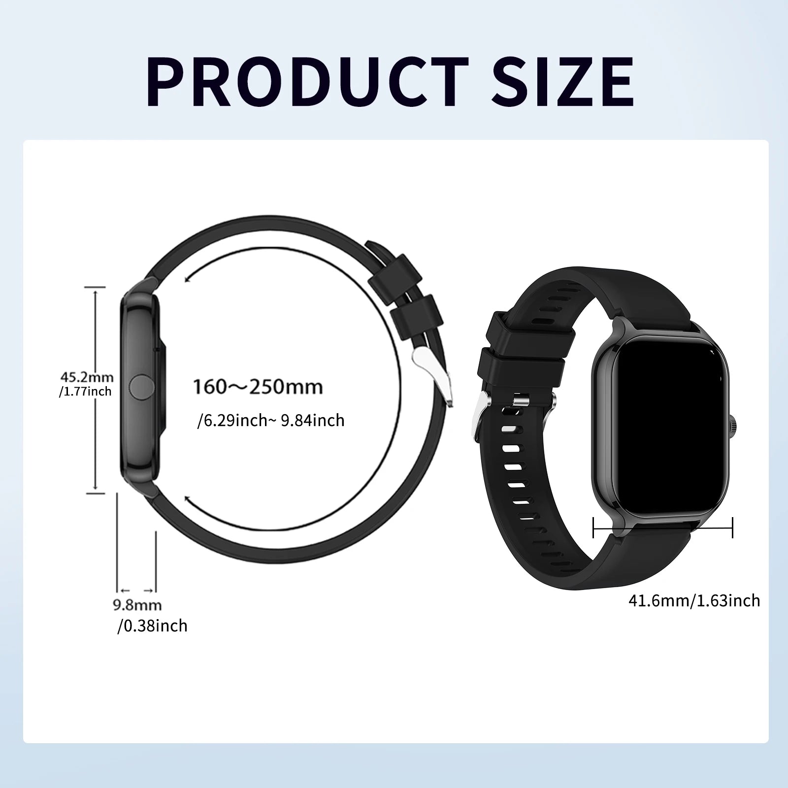 Smartwatch with Calling & Fitness Tracking – iPhone/Android Compatible