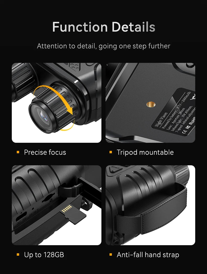 1080P Digital Night Vision Binoculars – 10x Zoom, Infrared, 800m Range