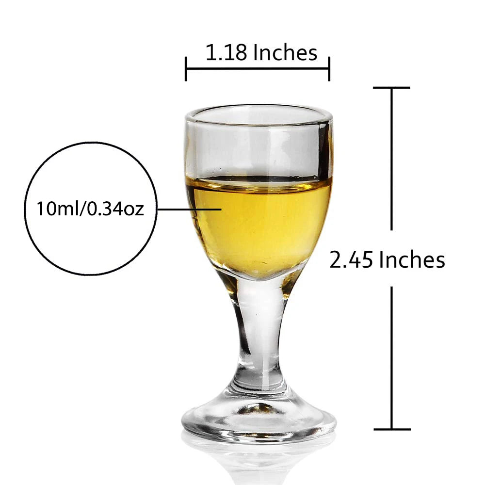 10ml Mini Shot Glasses – Set of 6 Clear Sake & Spirit Cups