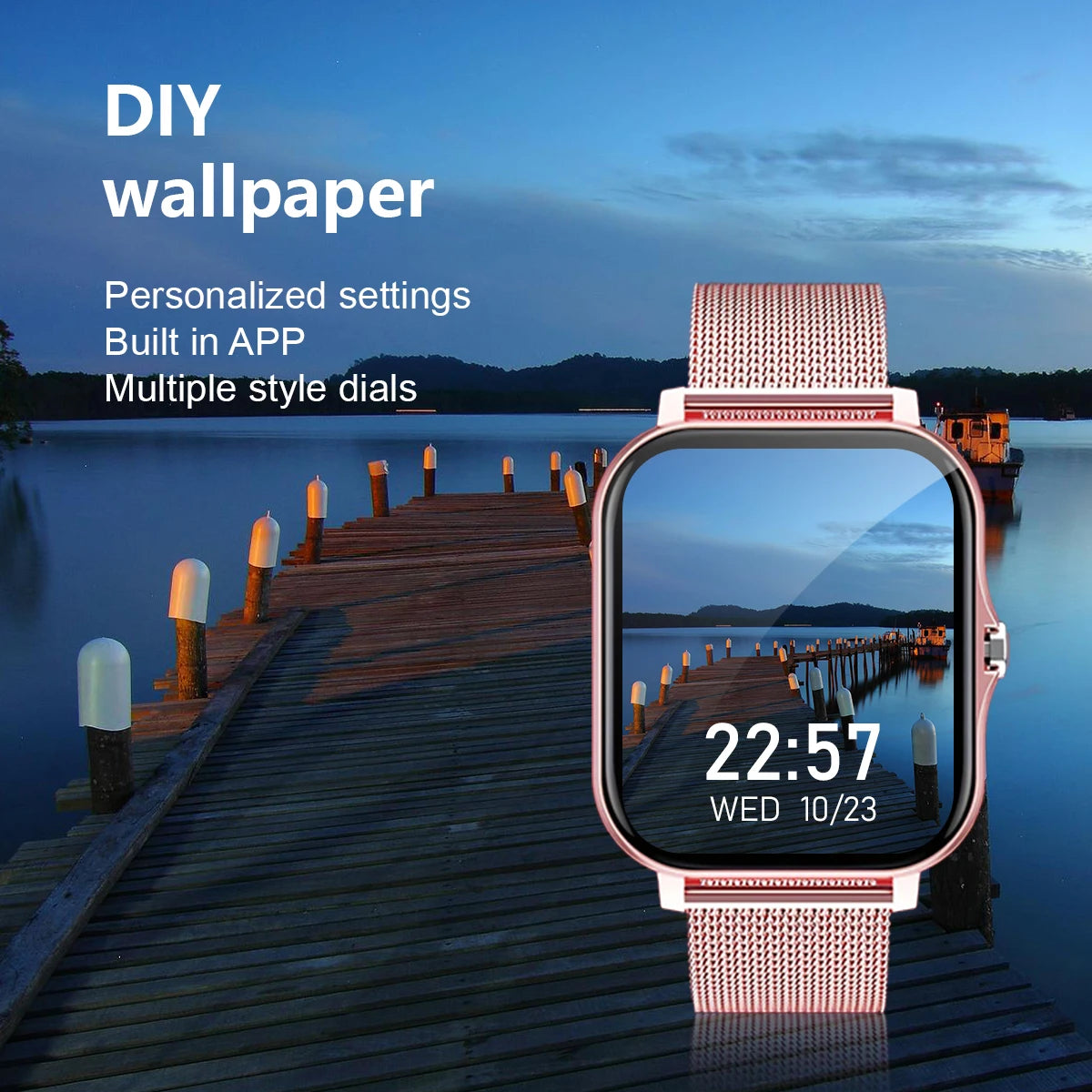 Smartwatch with Calling & Fitness Tracking – iPhone/Android Compatible