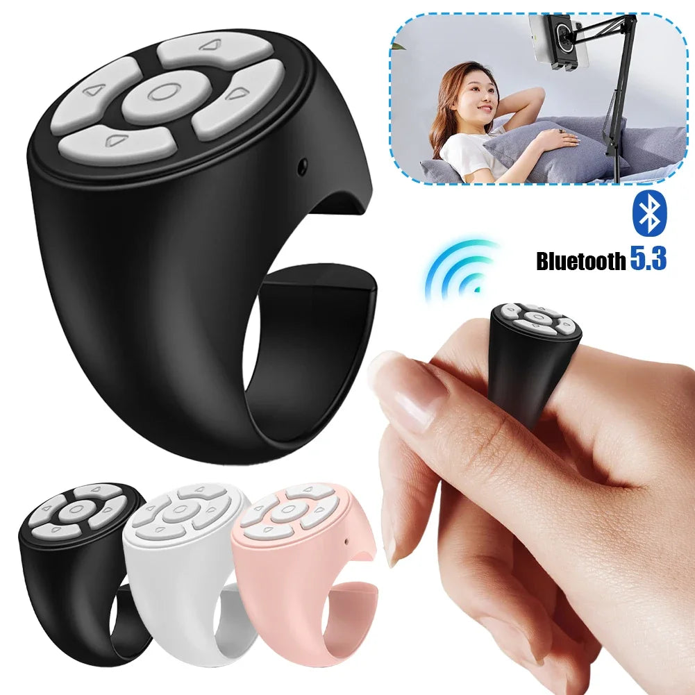 Bluetooth Scrolling Ring Remote – Wireless Page Turner & Shutter Controller