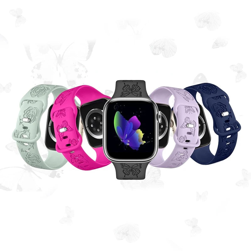 Butterfly Silicone Strap for Apple Watch (All Sizes & Series)