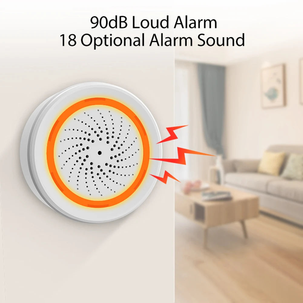 Tuya Zigbee Smart Siren – 90dB Alarm with App Control