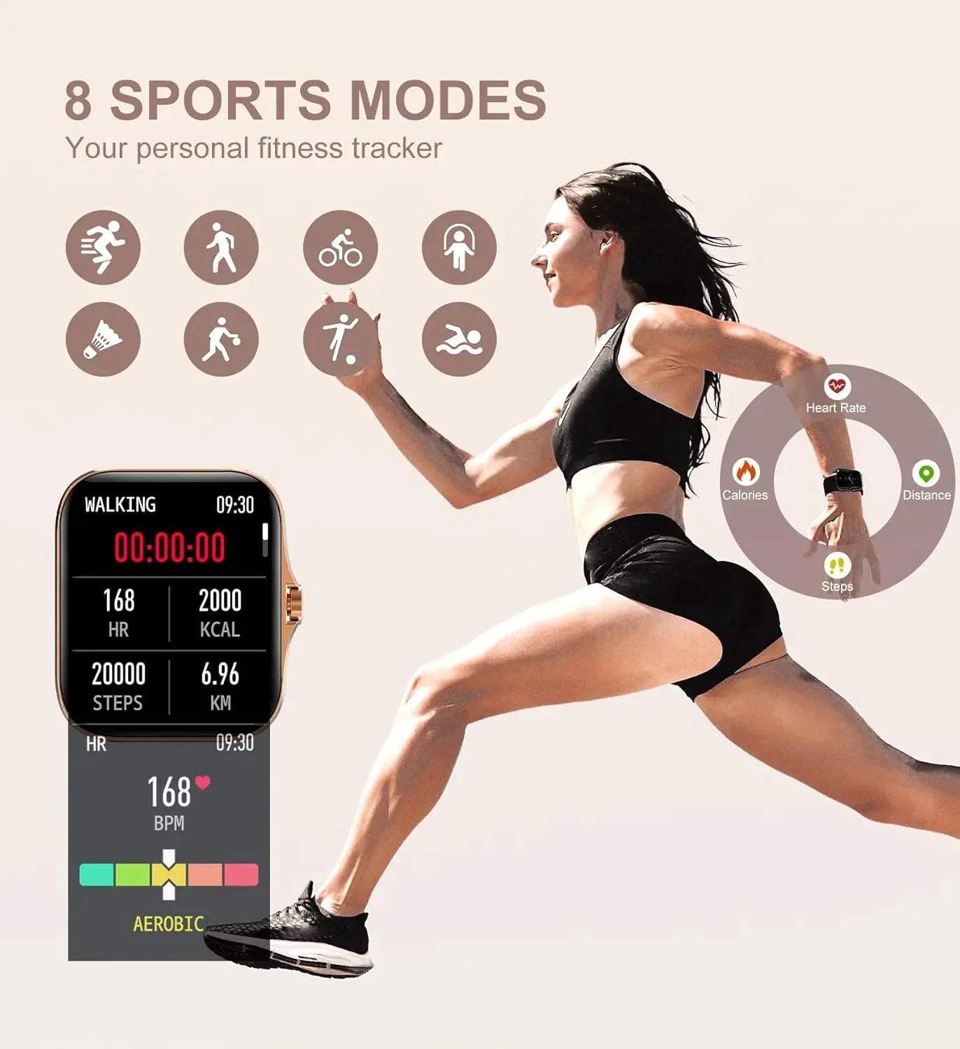 Women’s Smartwatch – Call, Fitness & Health Tracker