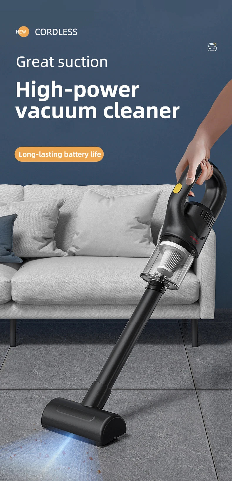 Wireless Handheld Vacuum Cleaner – Portable Household & Car Cleaning