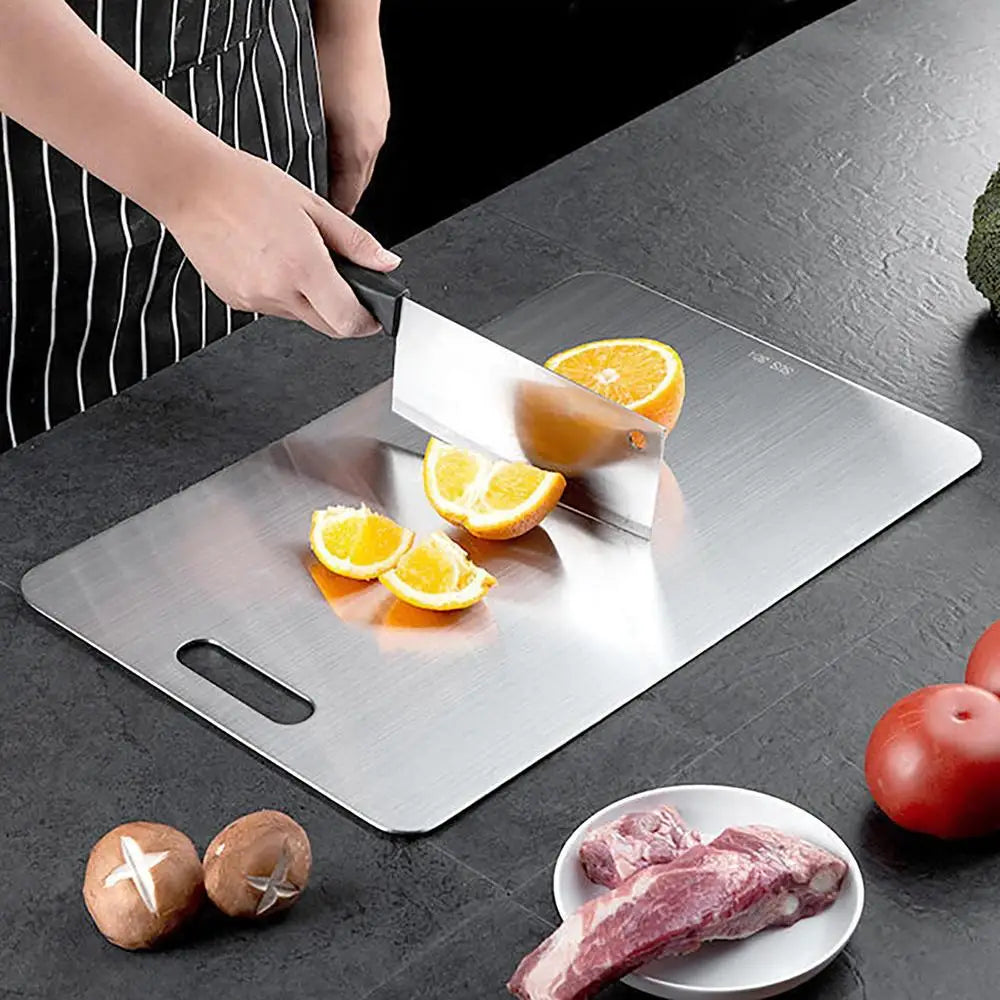 Titanium 304 Stainless Steel Double-Sided Cutting Board
