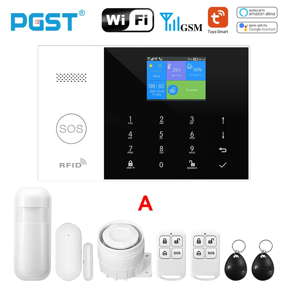 PGST Tuya Smart WiFi GSM Home Alarm System