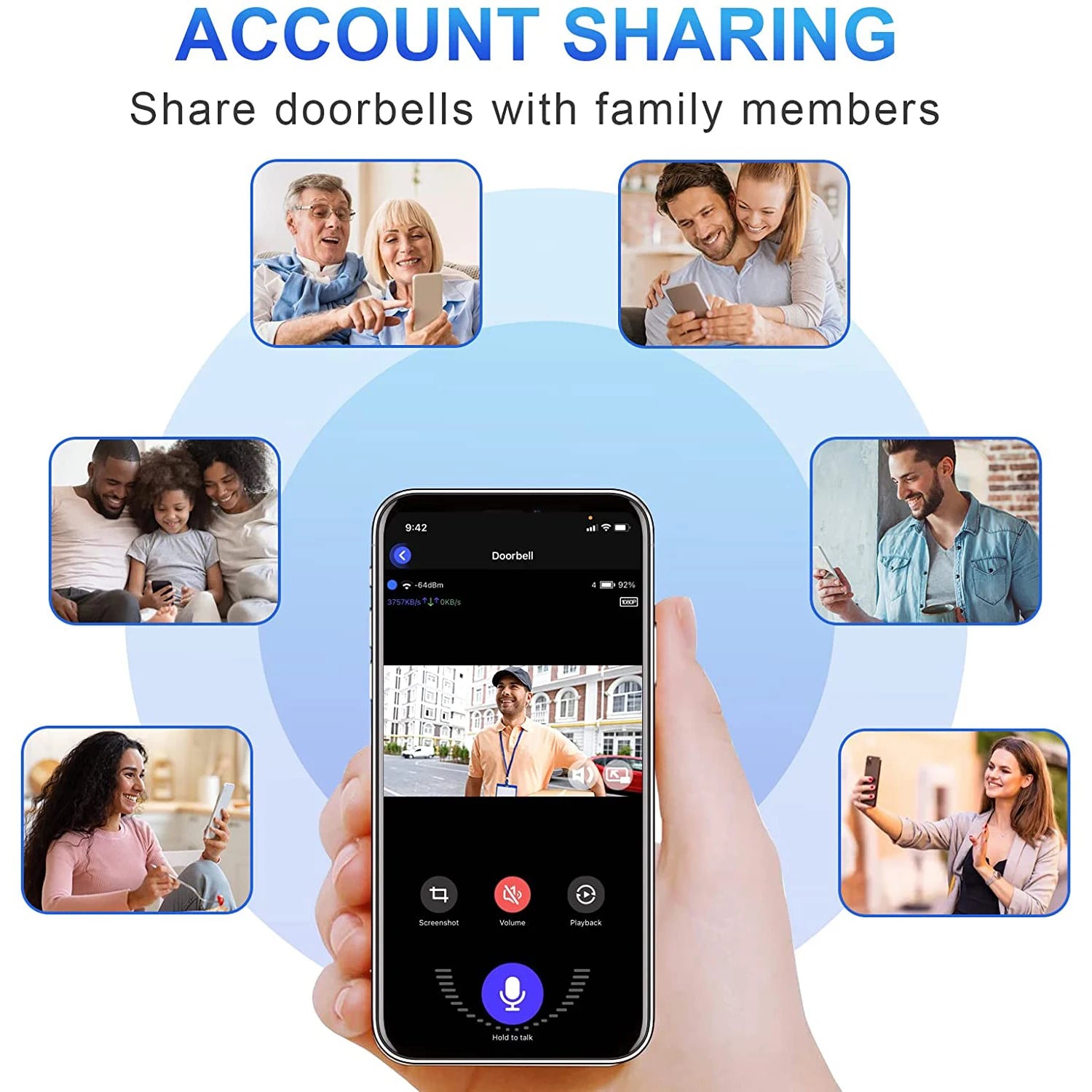 1080P Smart WiFi Video Doorbell – Tuya Compatible