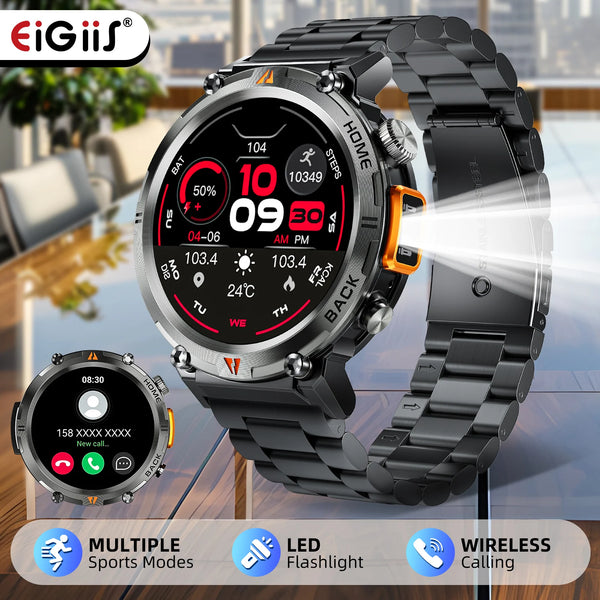 EIGIIS KE3 Bluetooth Call Smart Watch with Flashlight