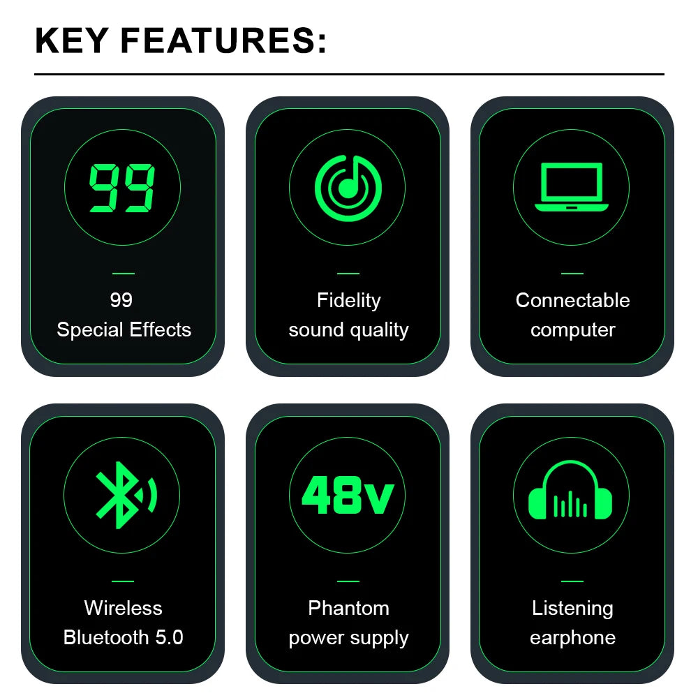 LEUS MX6 99‑Channel Bluetooth Audio Mixer