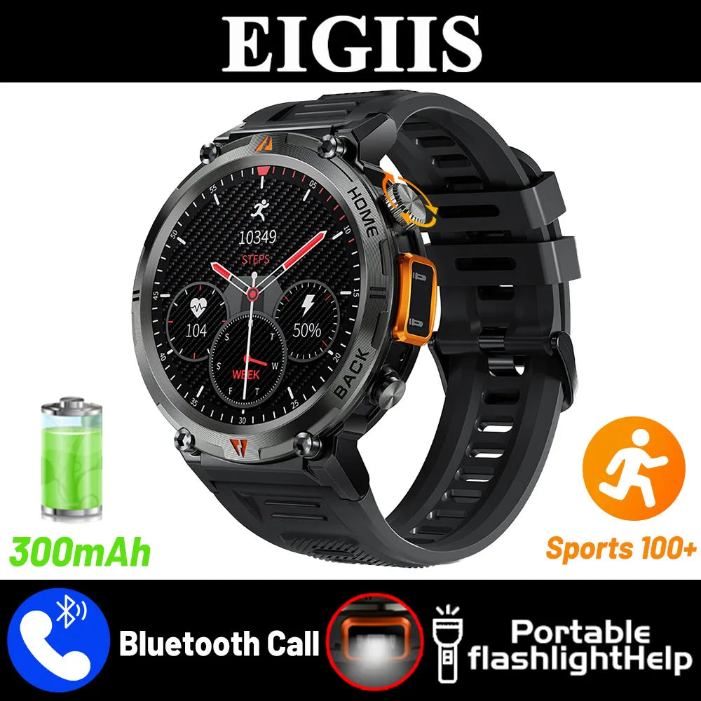 EIGIIS KE3 Bluetooth Call Smart Watch with Flashlight