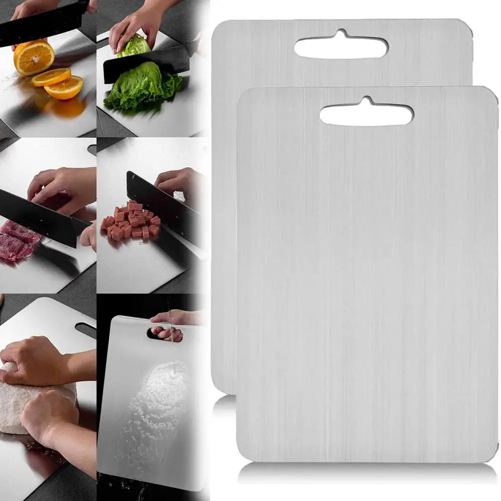 Titanium 304 Stainless Steel Double-Sided Cutting Board