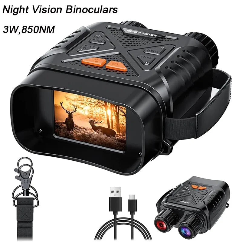 1080P Digital Night Vision Binoculars – 10x Zoom, Infrared, 800m Range
