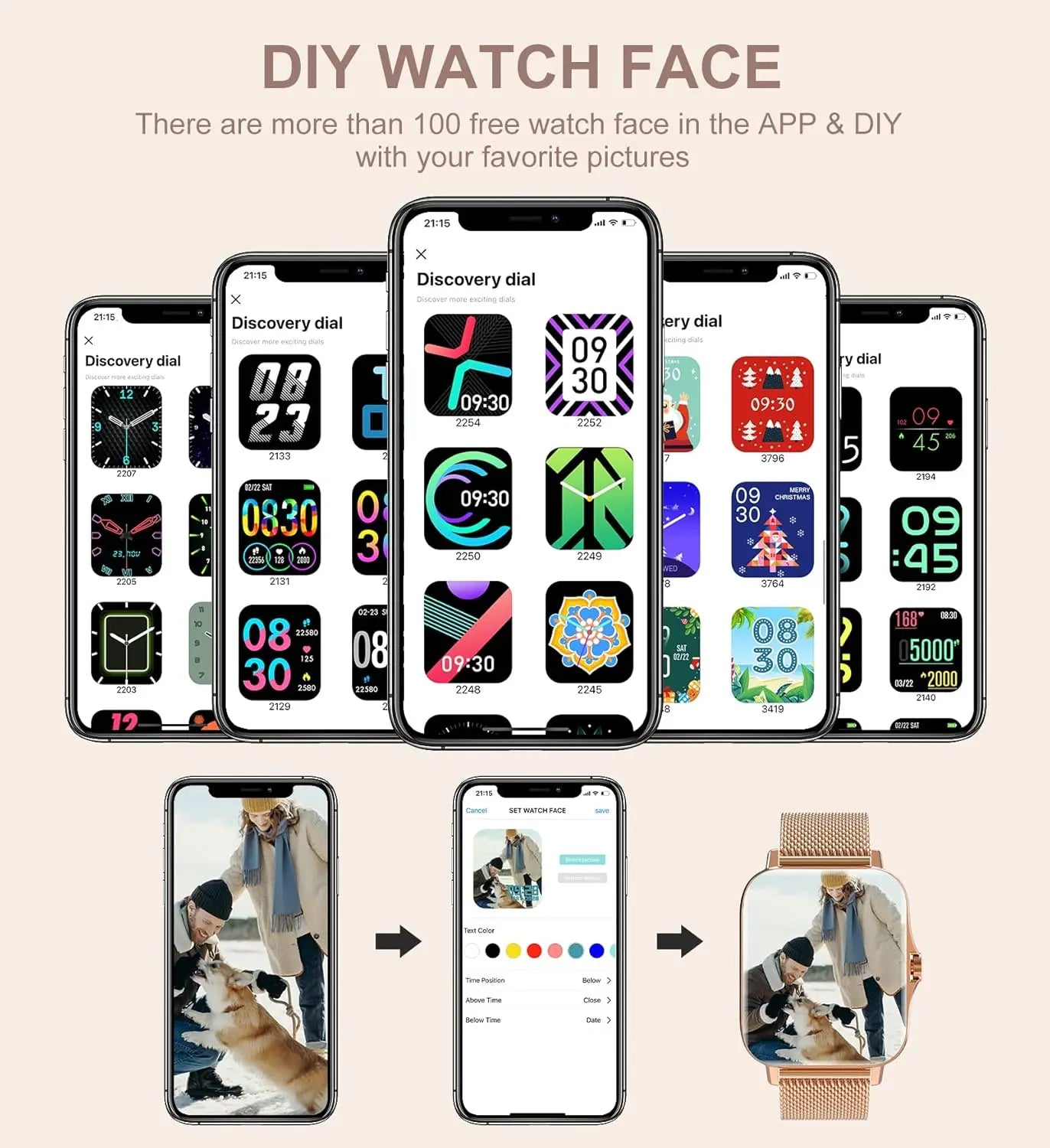 Women’s Smartwatch – Call, Fitness & Health Tracker