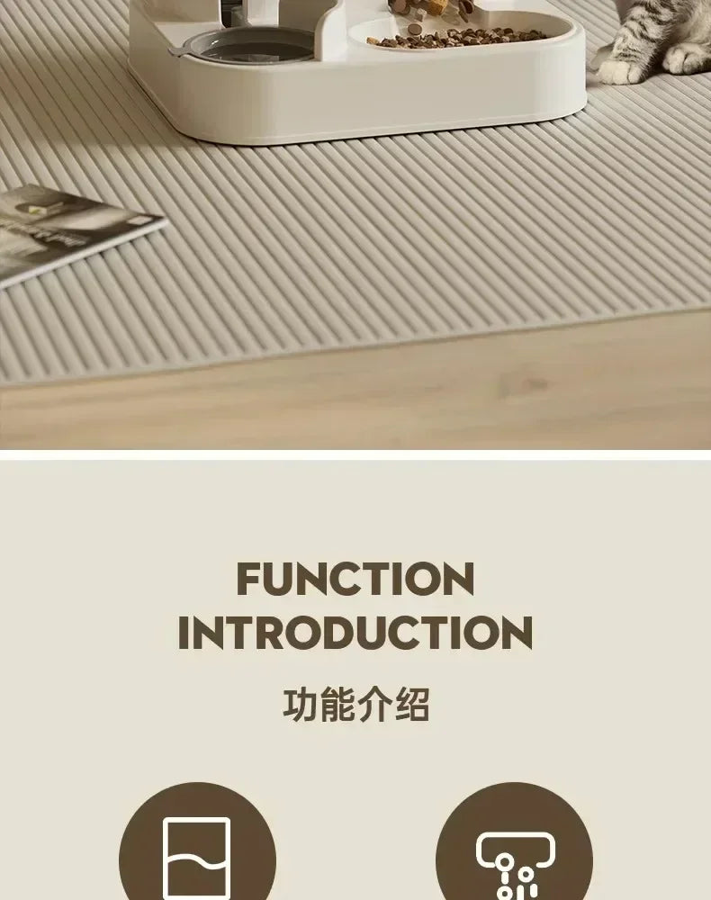 Automatic Pet Feeder with Water Fountain – Large Capacity Bowl for Dogs & Cats