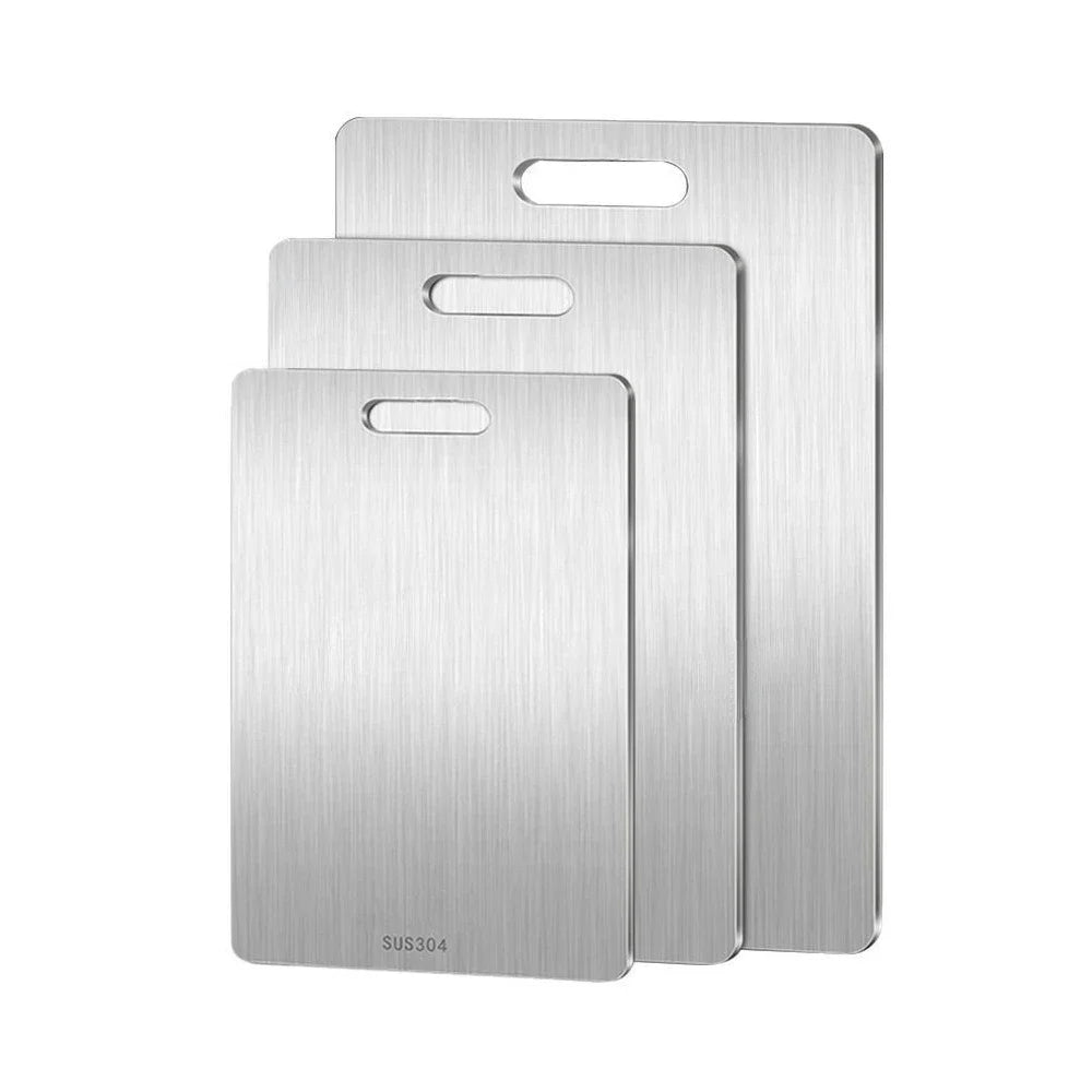 Titanium 304 Stainless Steel Double-Sided Cutting Board