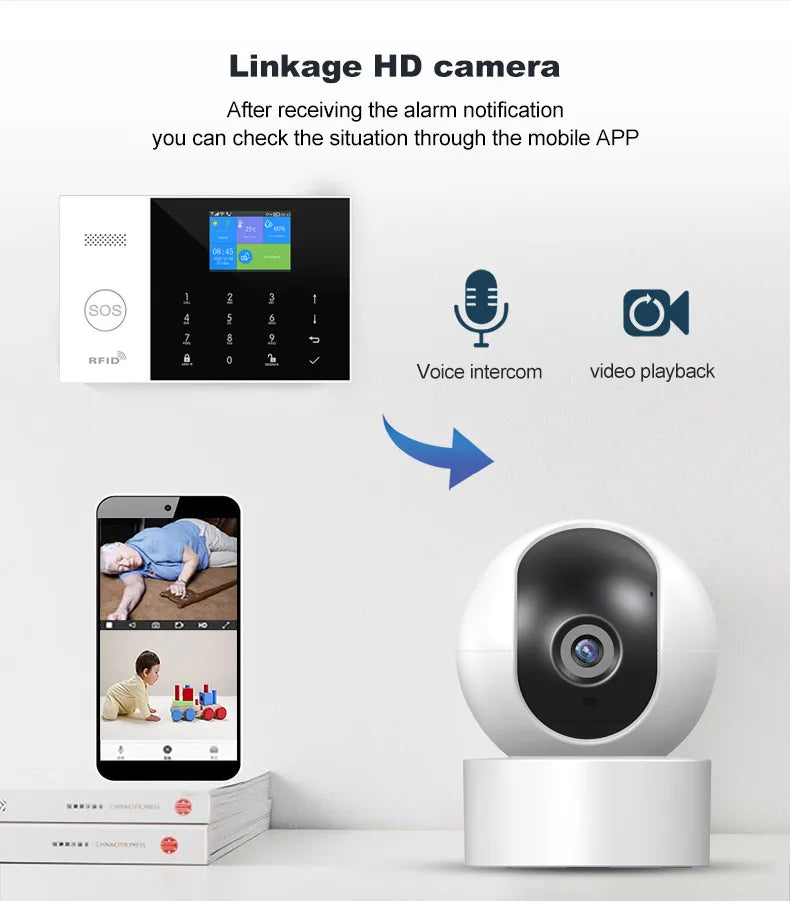 PGST Tuya Smart WiFi GSM Home Alarm System