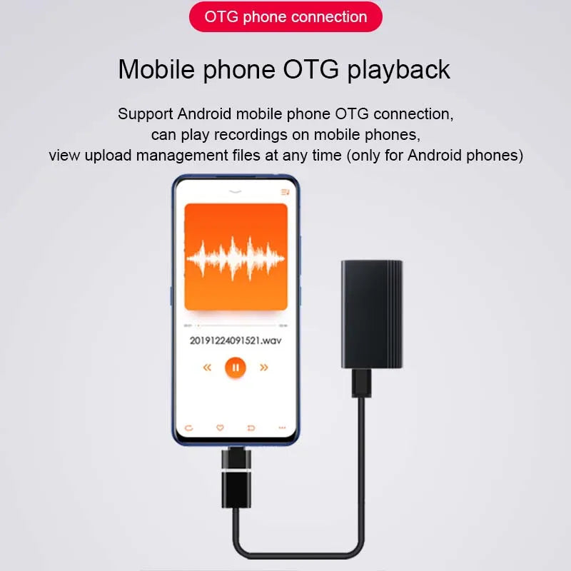 2500mAh Magnetic Voice Activated Recorder