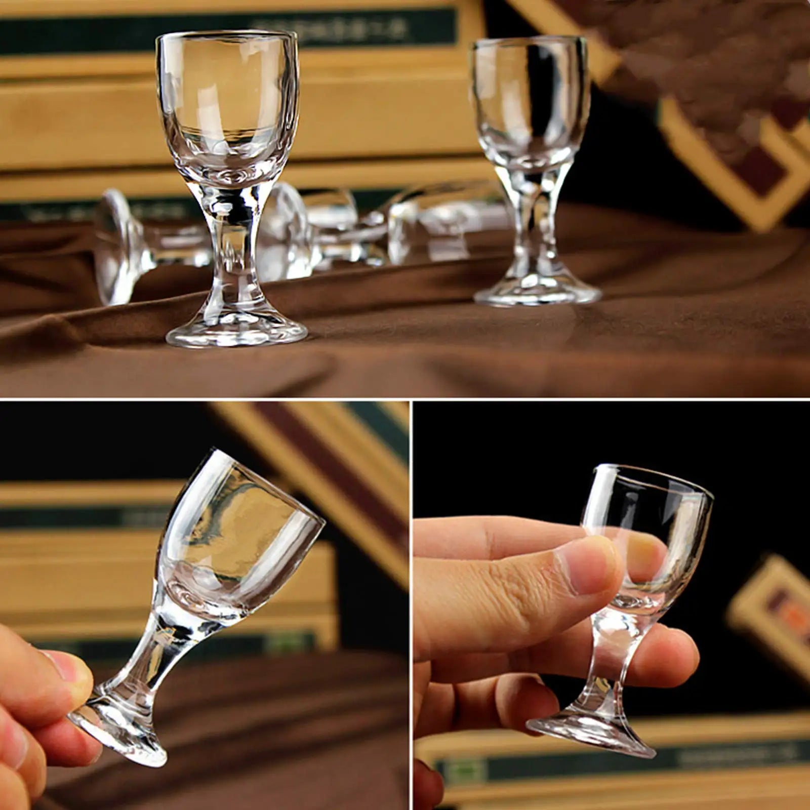 10ml Mini Shot Glasses – Set of 6 Clear Sake & Spirit Cups