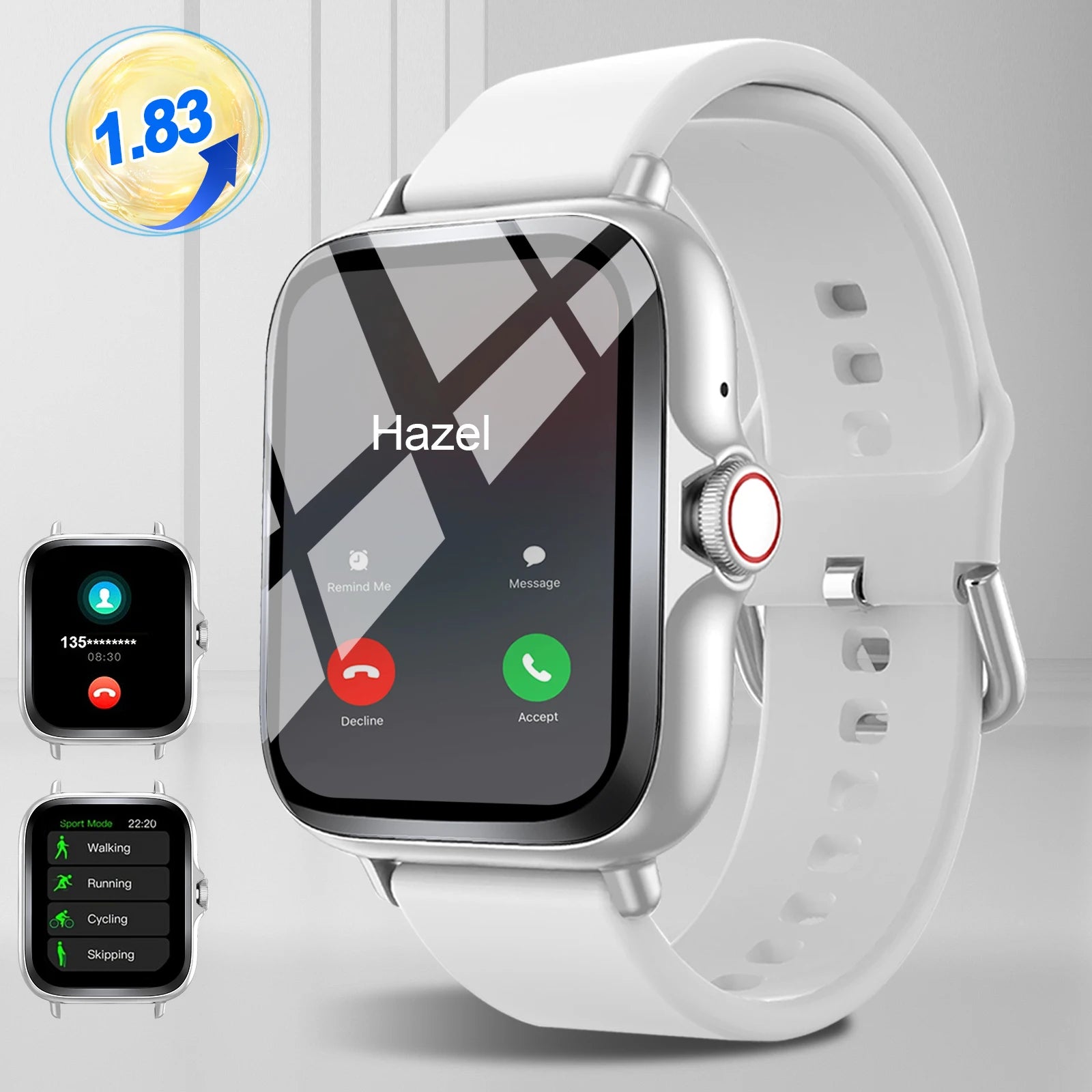 Smartwatch with Full Touch Screen – Call & Message Reminder
