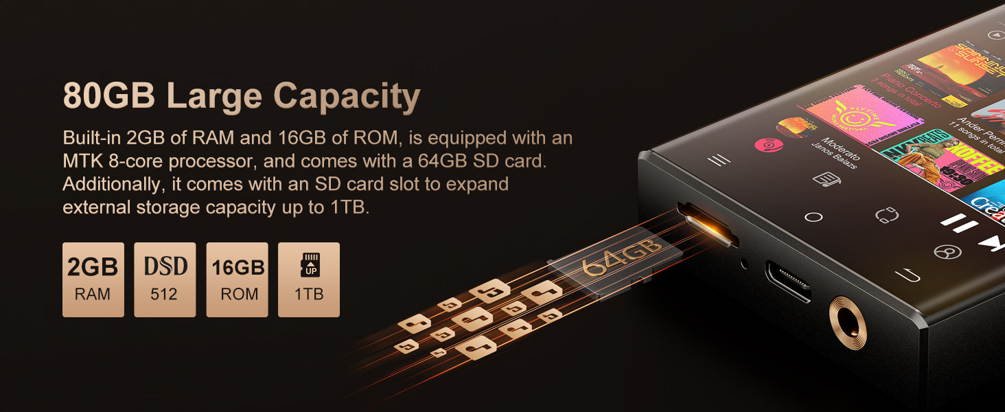 Oilsky Hi-Fi MP3 Player with Bluetooth & WiFi